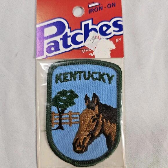 Vtg Kentucky State Horse Iron-On Patch by Baxter Lane Vintage NOS - Picture 1 of 4